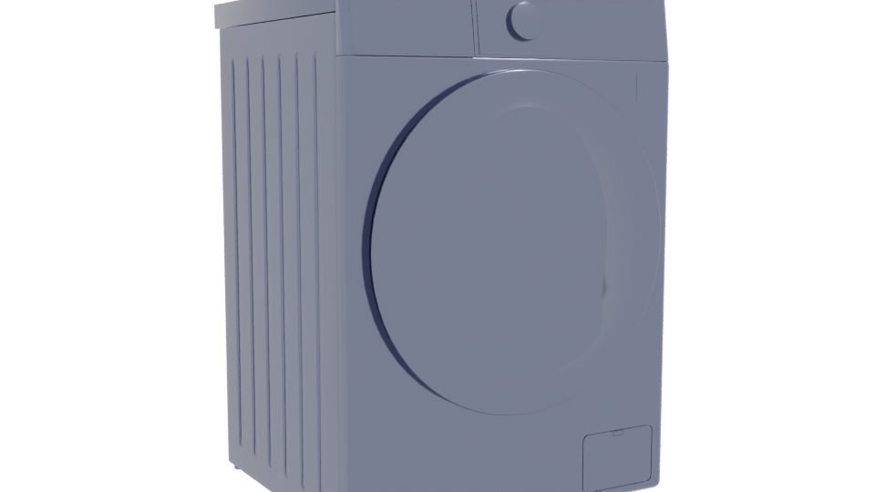 Modern Front-Loading Washing Machine 3D - Professional 3D Model Render 10