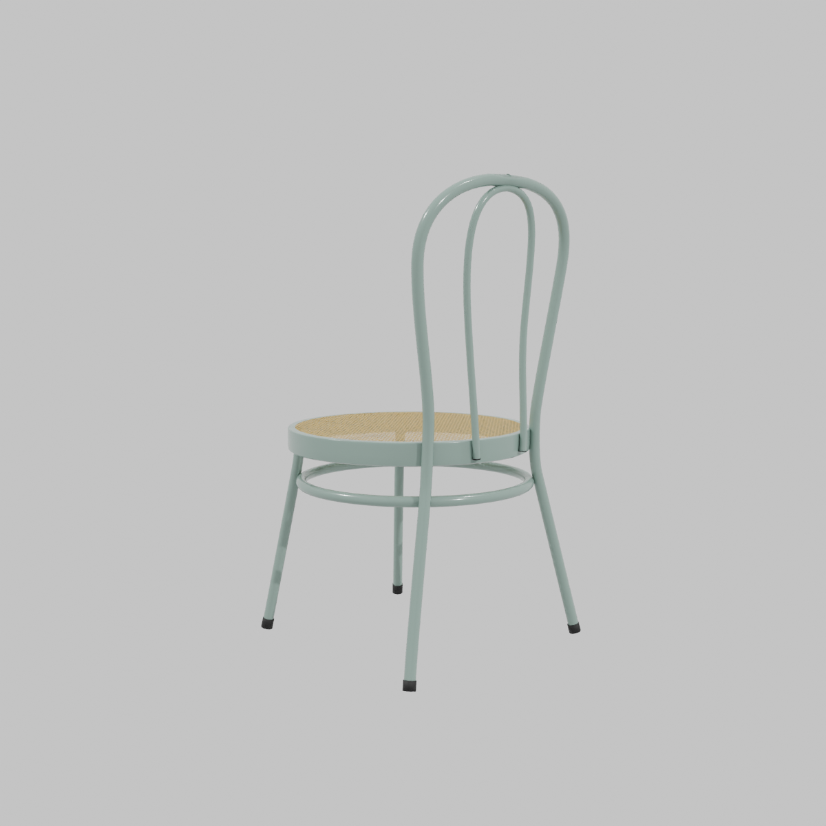 Silla metal natural - menta