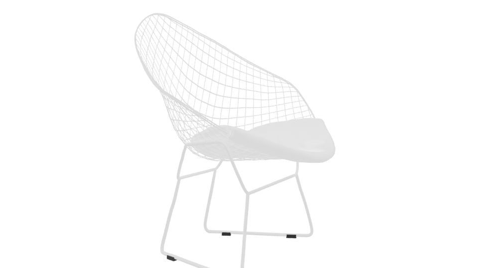 Stylish Wire Mesh Lounge Chair 3D Model - Professional 3D Model Render 9