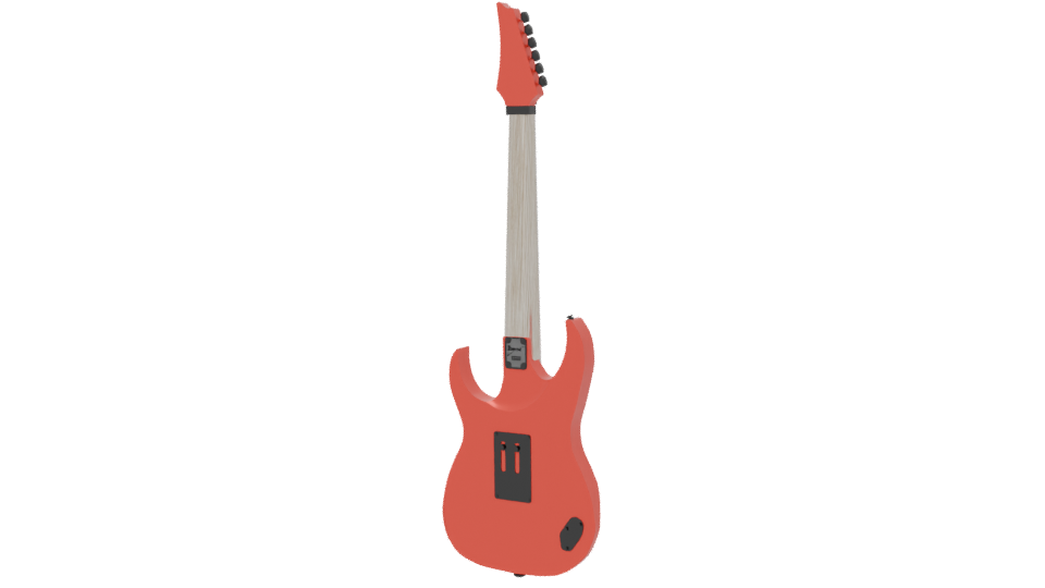 Stylized Electric Guitar Model - Professional 3D Model Render 6