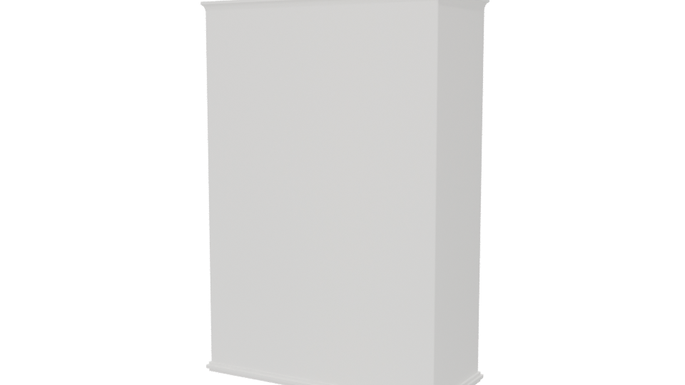 Elegant White Wardrobe Model - Professional 3D Model Render 6