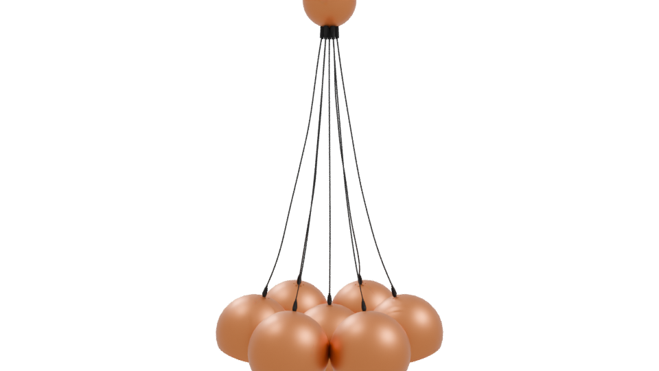 Stylish Copper Pendant Light 3D - Professional 3D Model Render 10