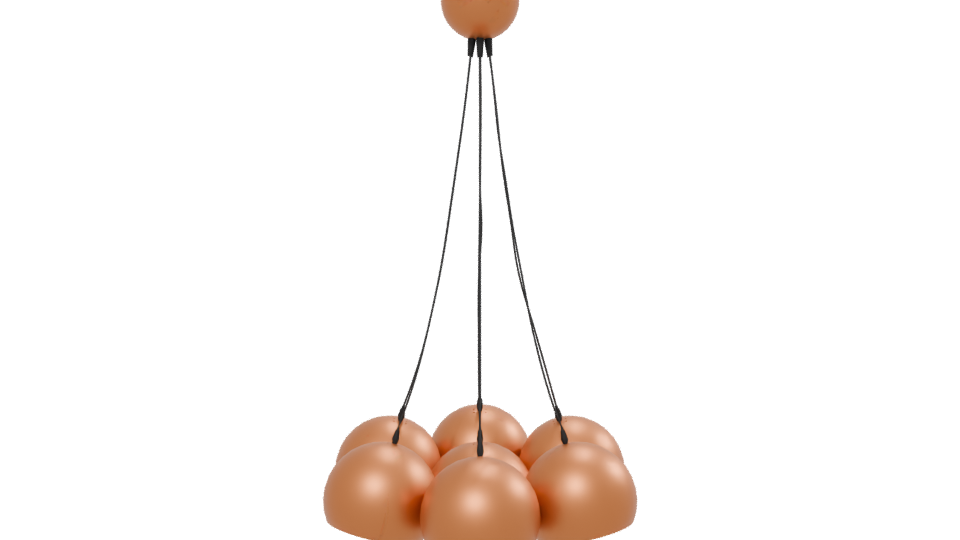 Stylish Copper Pendant Light 3D - Professional 3D Model Render 13