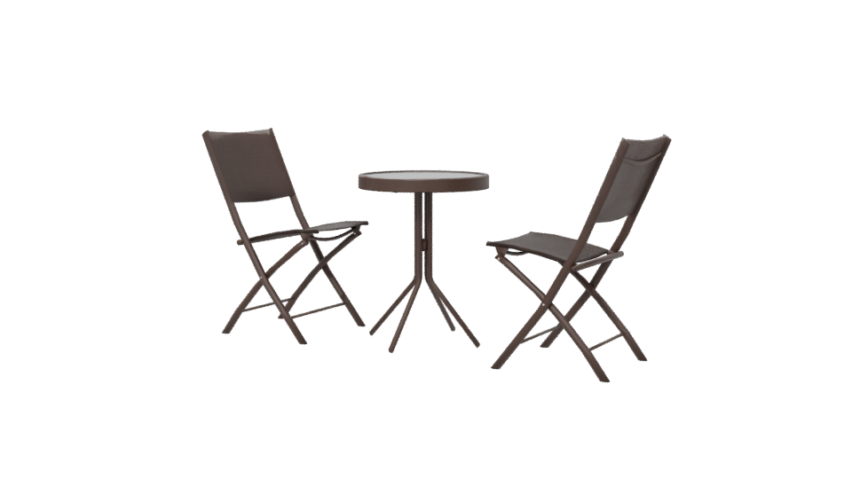 Outdoor Folding Table and Chairs 3D - Professional 3D Model Render 6
