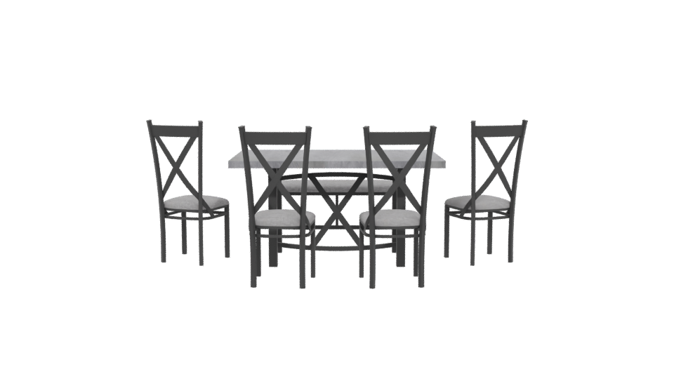 Stylish Dining Table Set 3D - Professional 3D Model Render 5