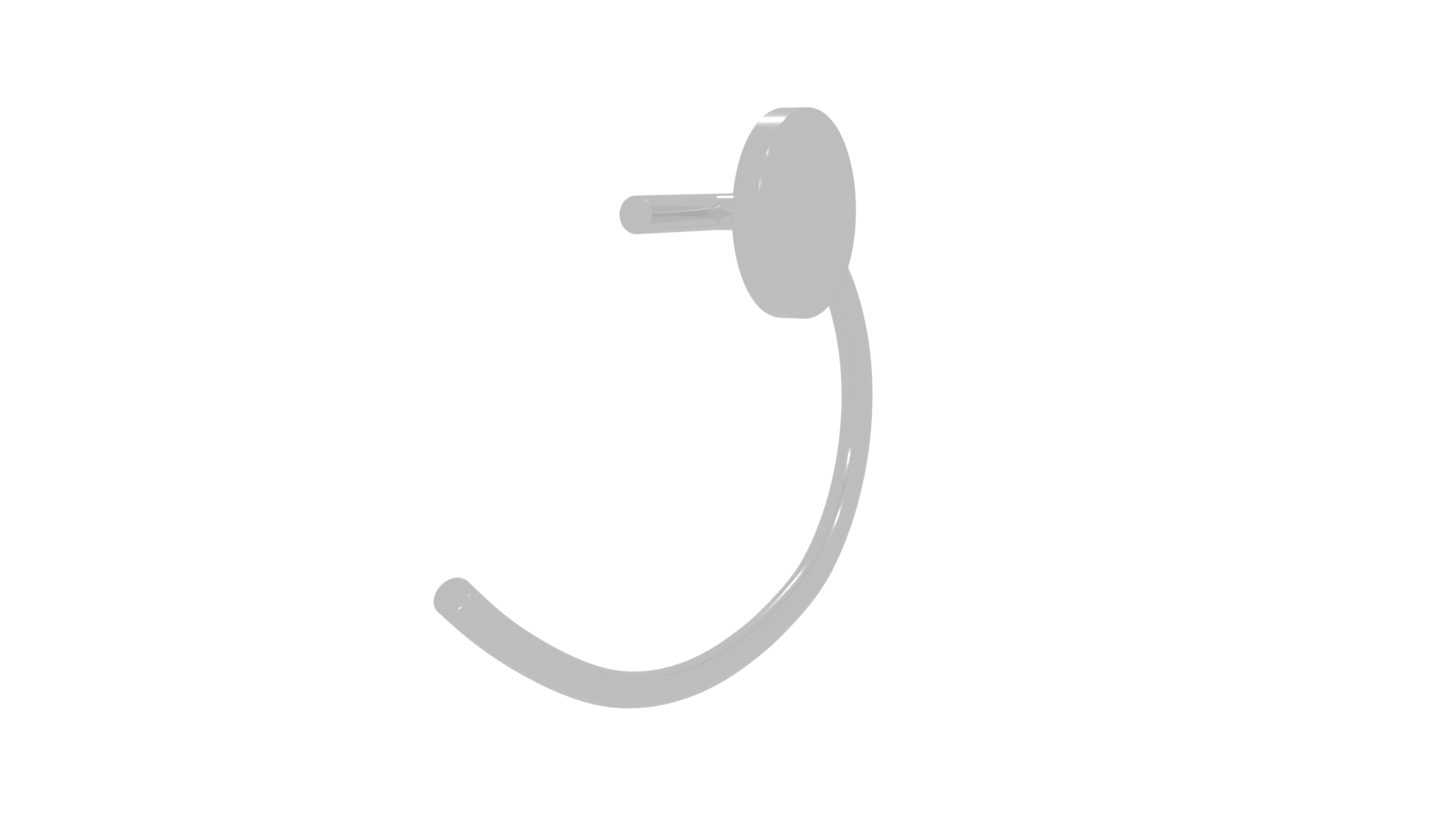 Stylish Minimalist Hoop Earring 3D Model - Professional 3D Model Render 6