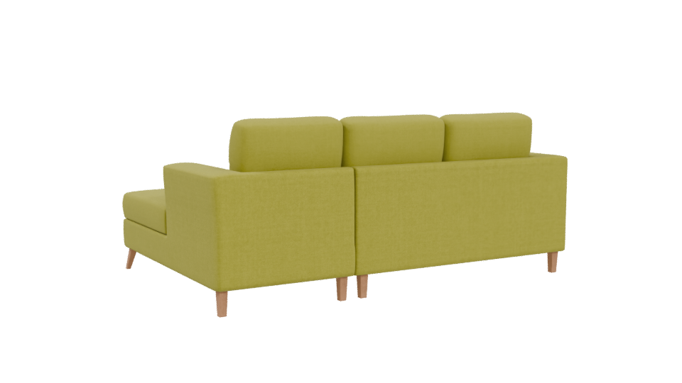 Stylish Modern L-shaped Sofa 3D Model - Professional 3D Model Render 4