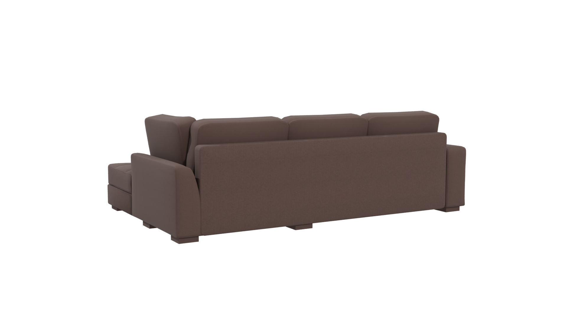 Modern L-Shaped Fabric Sofa 3D Model - Professional 3D Model Render 4