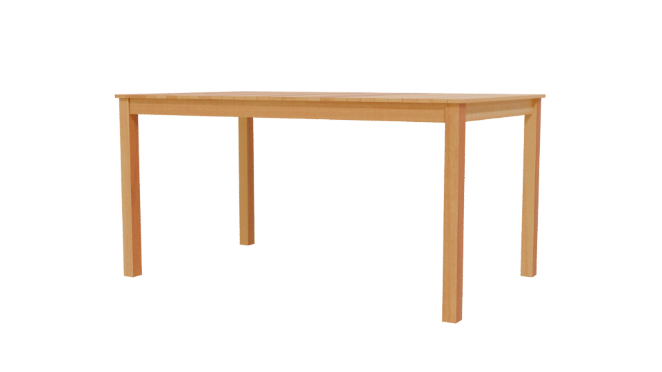 Stylish Wooden Dining Table 3D Model - Professional 3D Model Render 12