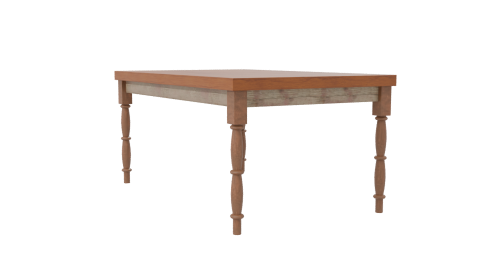 Classic Wooden Dining Table 3D Model - Professional 3D Model Render 7