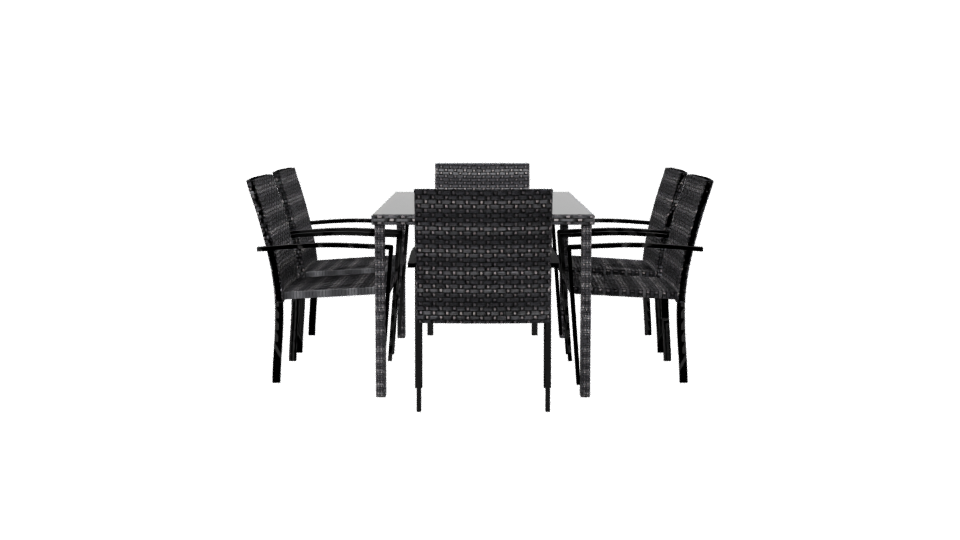 Stylish Outdoor Dining Set 3D - Professional 3D Model Render 2