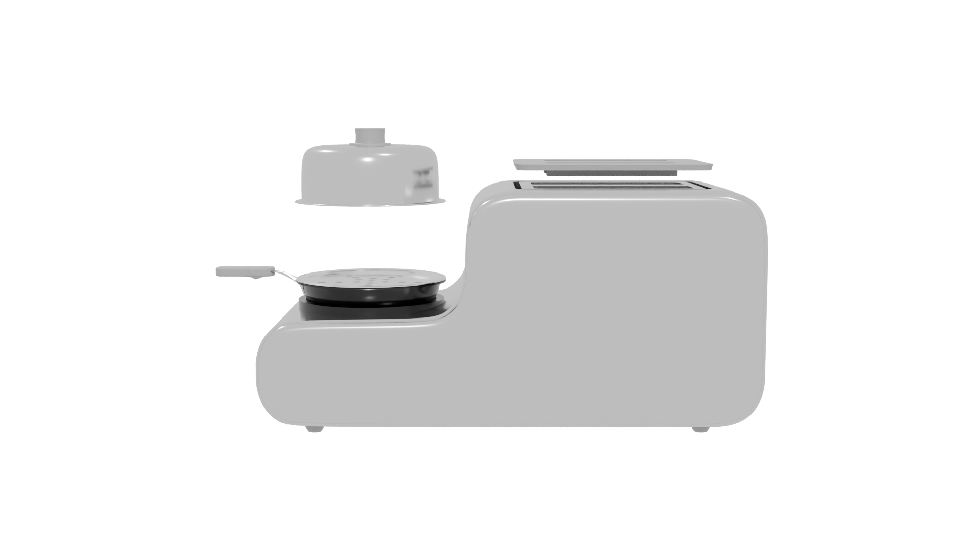 Kit Desayuno Silver 3D Model - Professional 3D Model Render 5