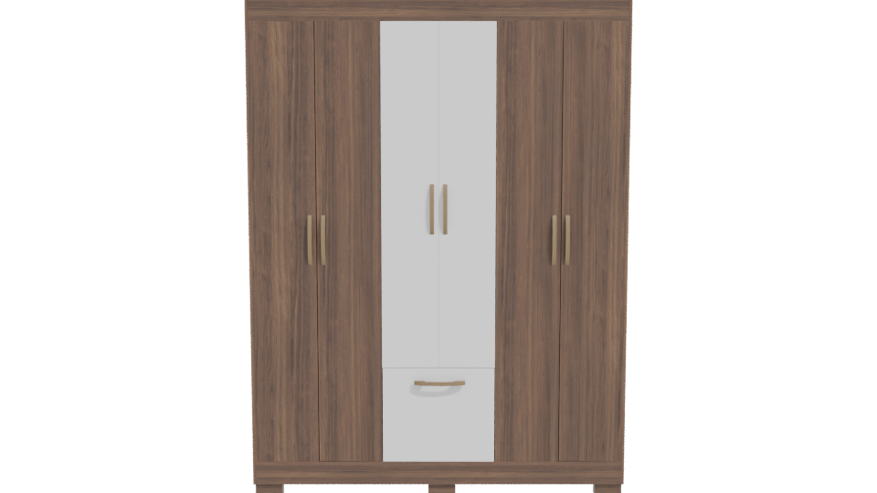 Stylish Wooden Storage Cabinet 3D - Professional 3D Model Render 11