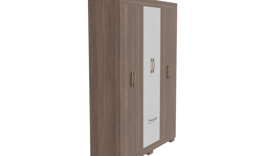 Stylish Wooden Storage Cabinet 3D - Professional 3D Model Render 9