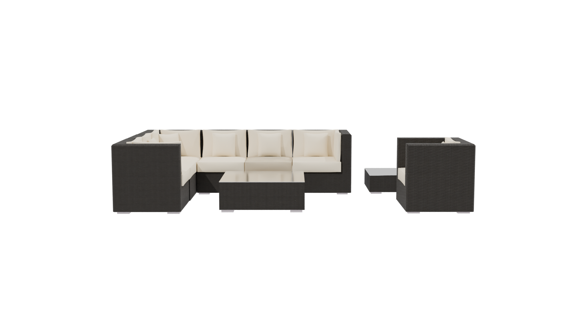 Modern Outdoor Sofa Set 3D - Professional 3D Model Render 2