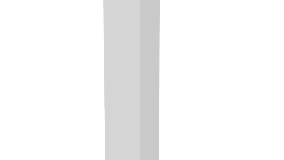 Minimalist White Storage Cabinet 3D Model - Professional 3D Model Render 6