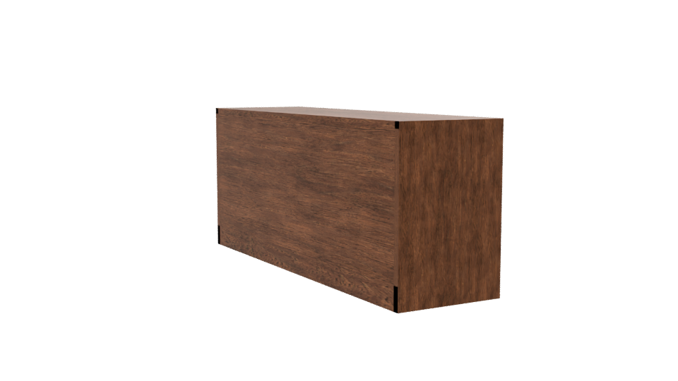 Stylish Wooden Media Console 3D - Professional 3D Model Render 7