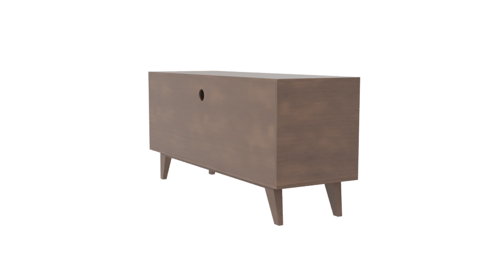 Stylish Wooden Entertainment Center 3D - Professional 3D Model Render 7