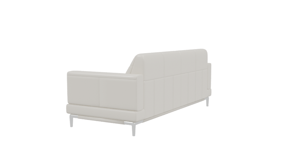 Contemporary White Sofa Model - Professional 3D Model Render 3