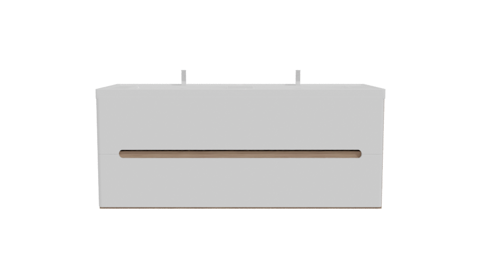 Stylish Double Sink Bathroom Model - Professional 3D Model Render 11