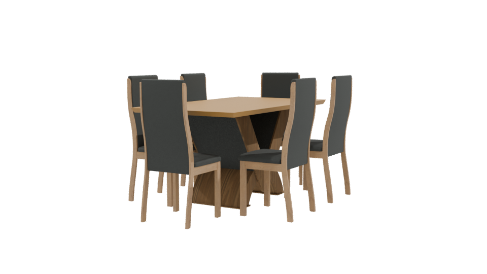Elegant Dining Table Set 3D - Professional 3D Model Render 9