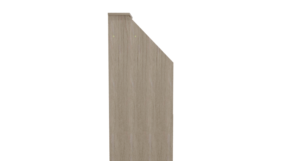 Contemporary Wooden Office Desk with Shelving Unit 3D Model - Professional 3D Model Render 8