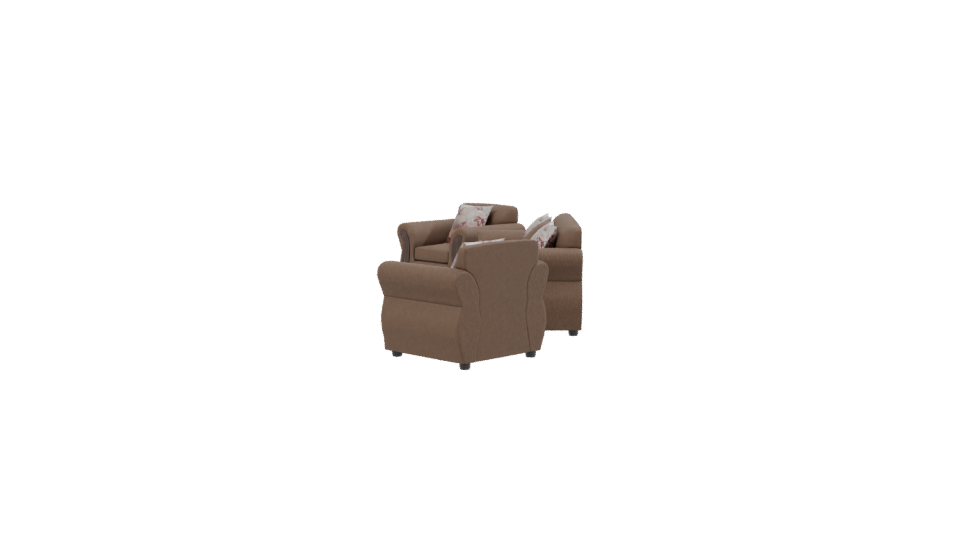 Elegant Vintage Sofa Set 3D - Professional 3D Model Render 2