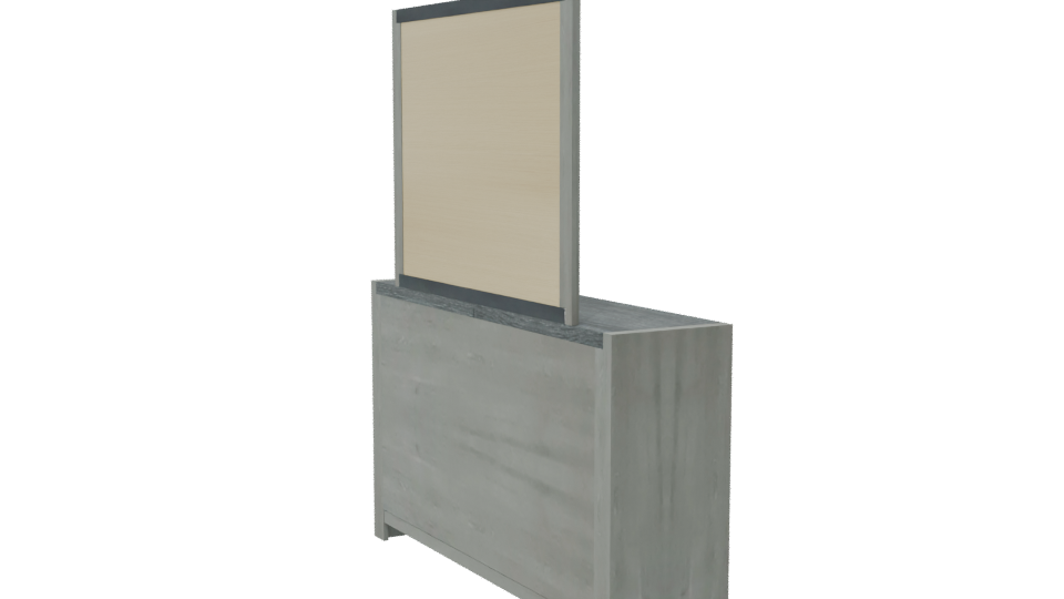 Contemporary Dresser with Mirror - Professional 3D Model Render 7