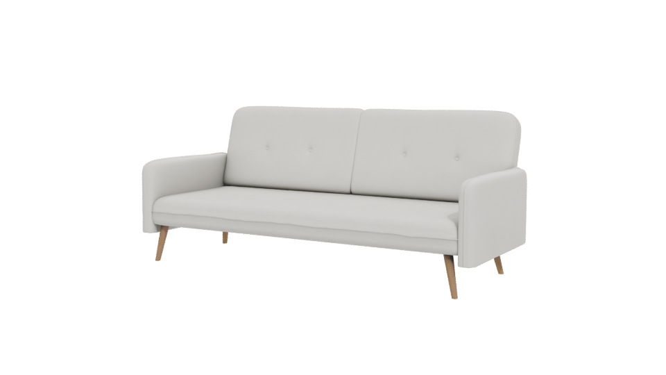 Minimalist White Sofa 3D Model - Professional 3D Model Render 12