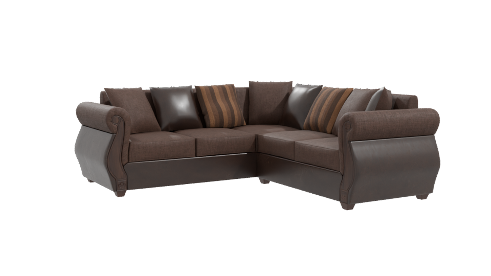 Luxurious L-Shaped Sofa Model - Professional 3D Model Render 10