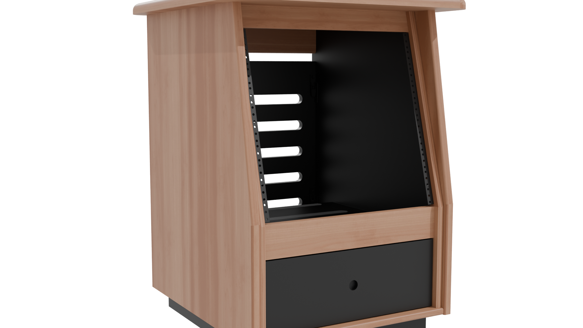 Contemporary Wooden Display Cabinet - Professional 3D Model Render 10