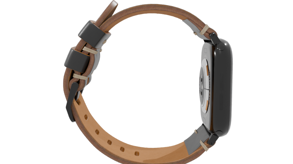 Shell Cordovan Leather Strap Watch 3D - Professional 3D Model Render 8