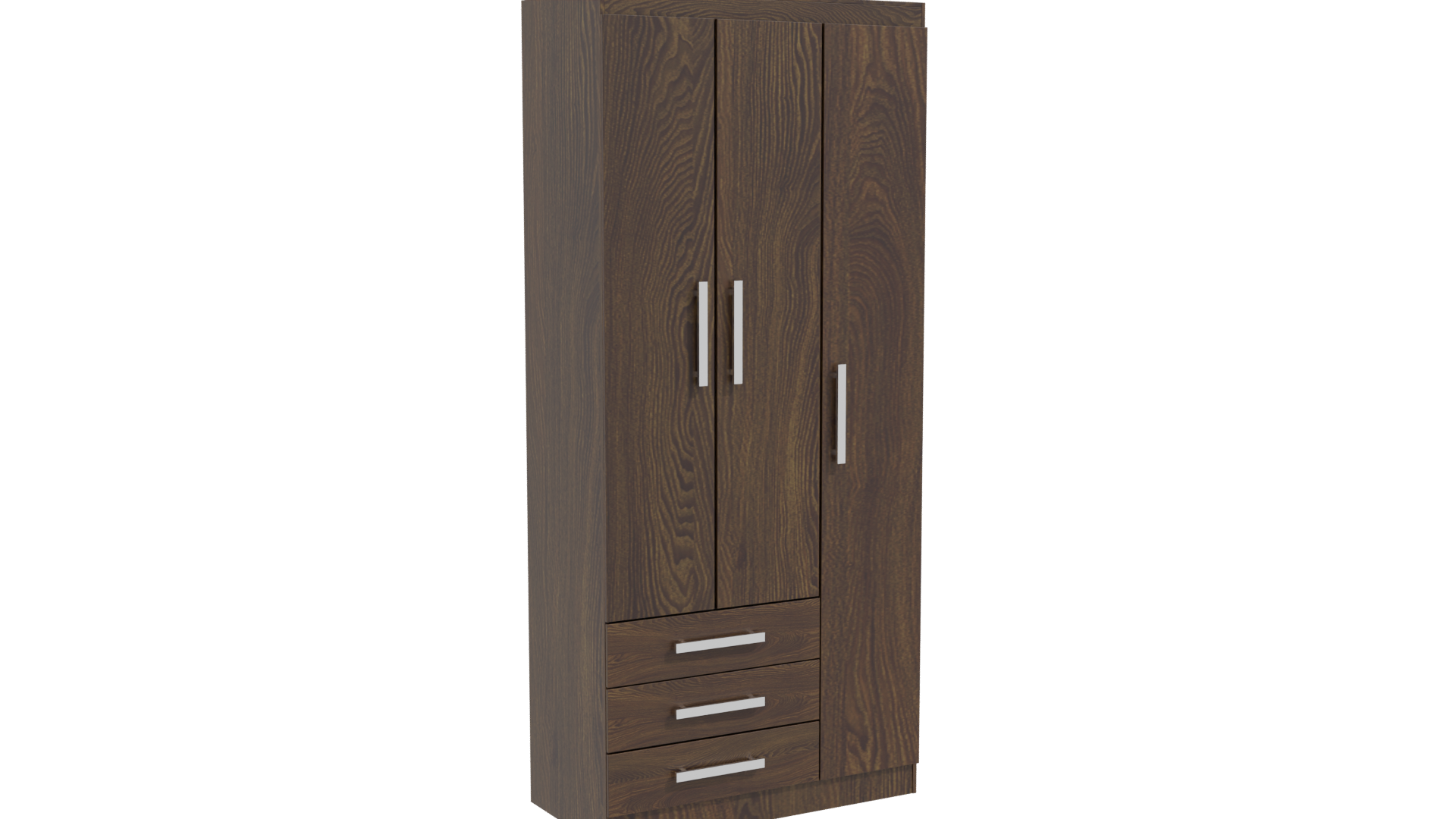 Stylish Wooden Wardrobe 3D Model - Professional 3D Model Render 10