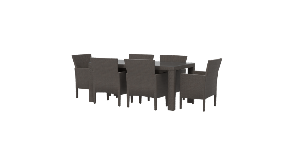 Elegant Outdoor Dining Set 3D - Professional 3D Model Render 6