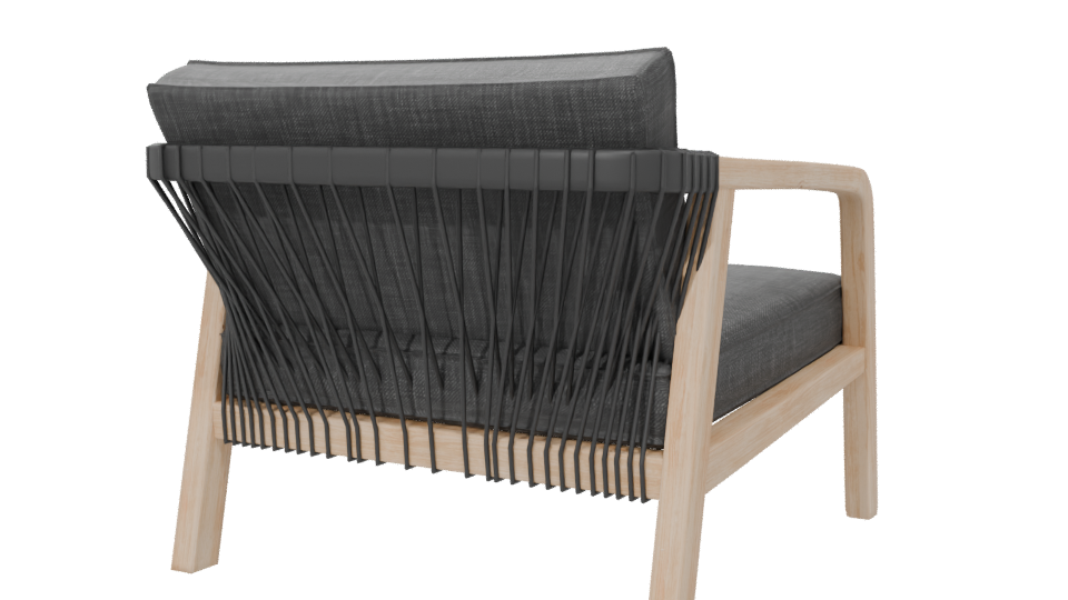 Contemporary Outdoor Lounge Chair 3D Model - Professional 3D Model Render 6