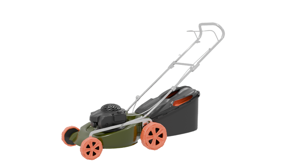 Realistic Lawn Mower 3D Model - Professional 3D Model Render 13