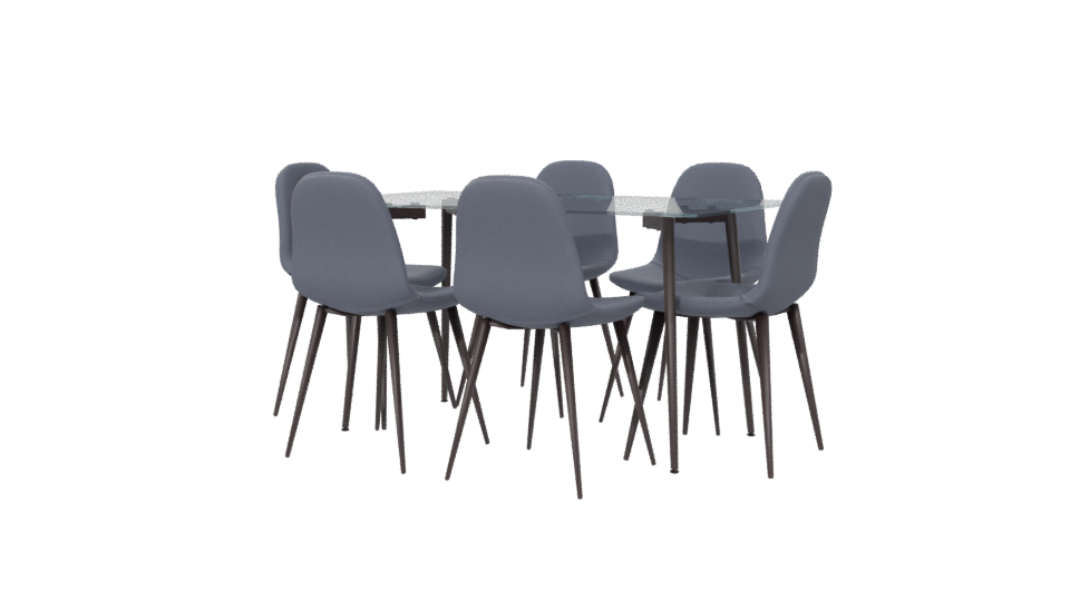Modern Dining Set 3D Model - Professional 3D Model Render 6