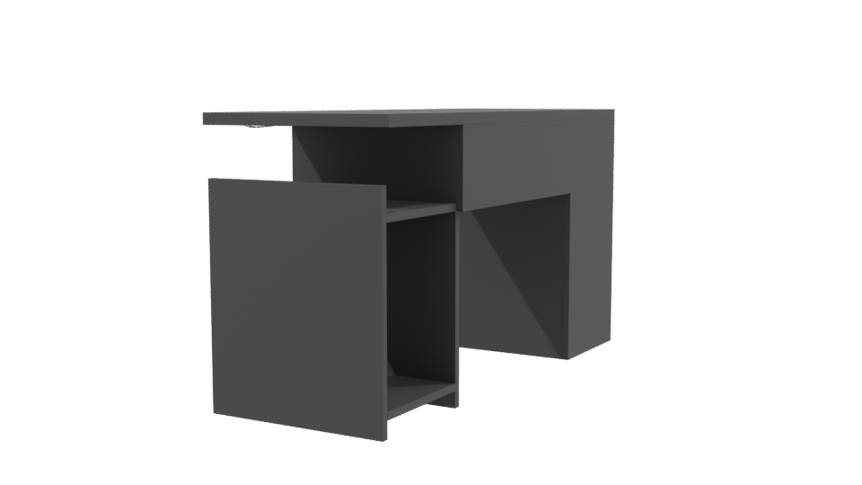 Black Gaming Desk Model 3D - Professional 3D Model Render 3