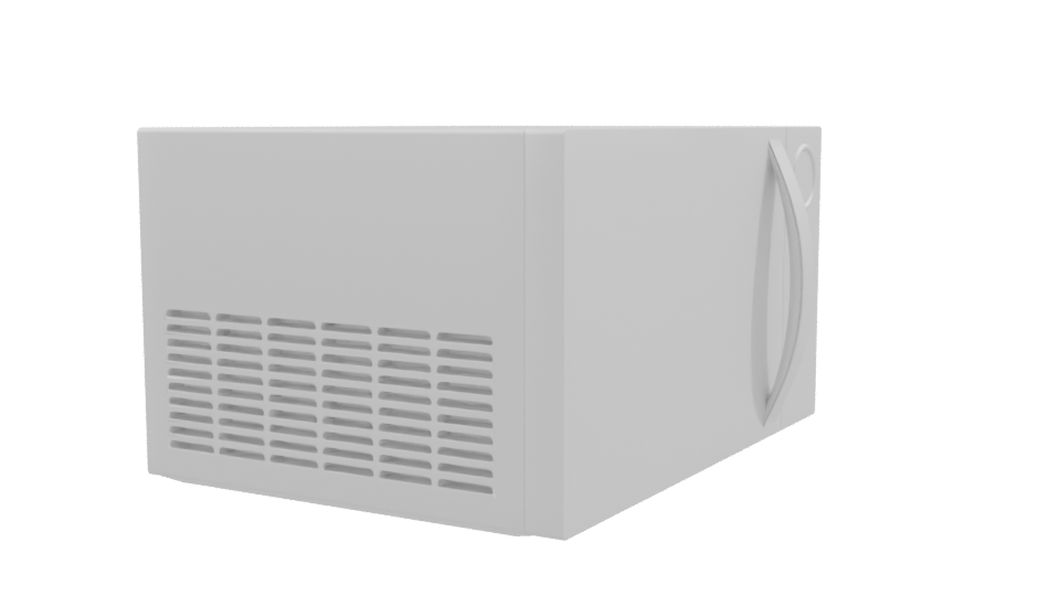 Stylish Compact Microwave 3D Model - Professional 3D Model Render 9