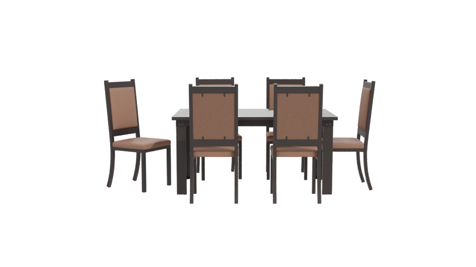 Stylish Modern Dining Table Set 3D Model - Professional 3D Model Render 11