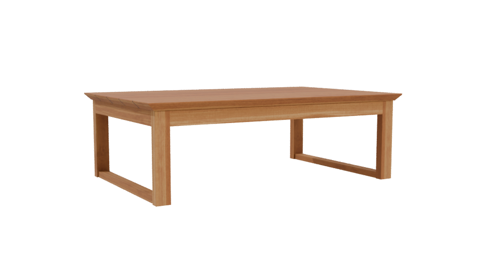 Stylish Wooden Coffee Table 3D - Professional 3D Model Render 4