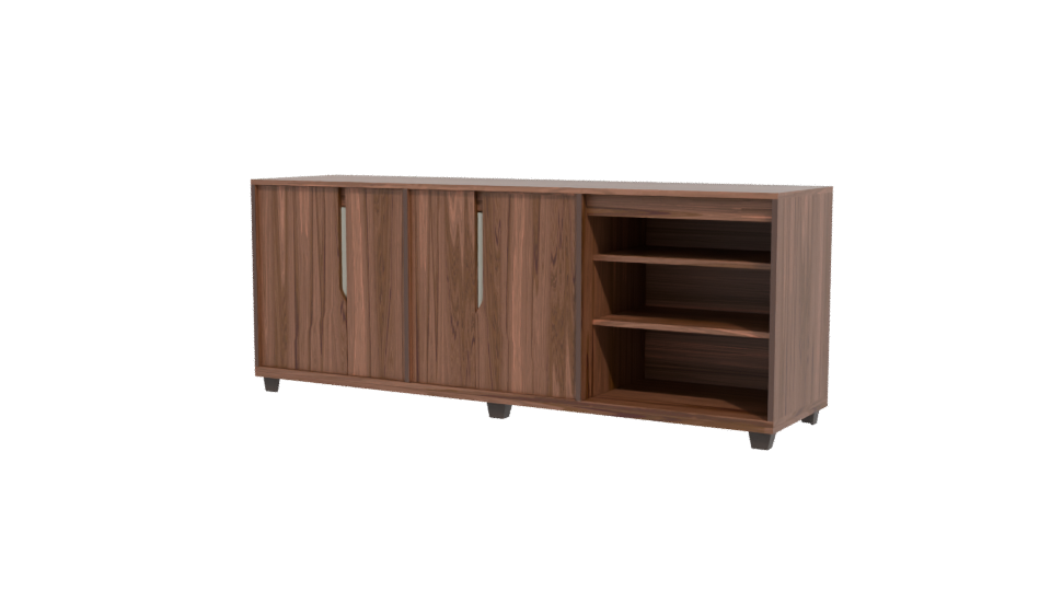 Stylish Wooden Cabinet Model - Professional 3D Model Render 12