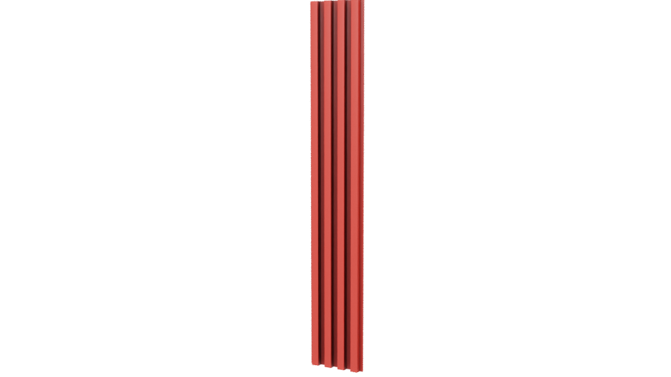 Stylized Vertical Red Pillars Model - Professional 3D Model Render 6