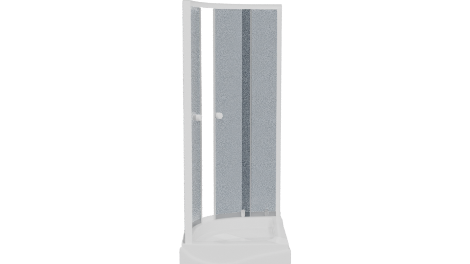Curved Glass Shower Enclosure 3D Model - Professional 3D Model Render 5