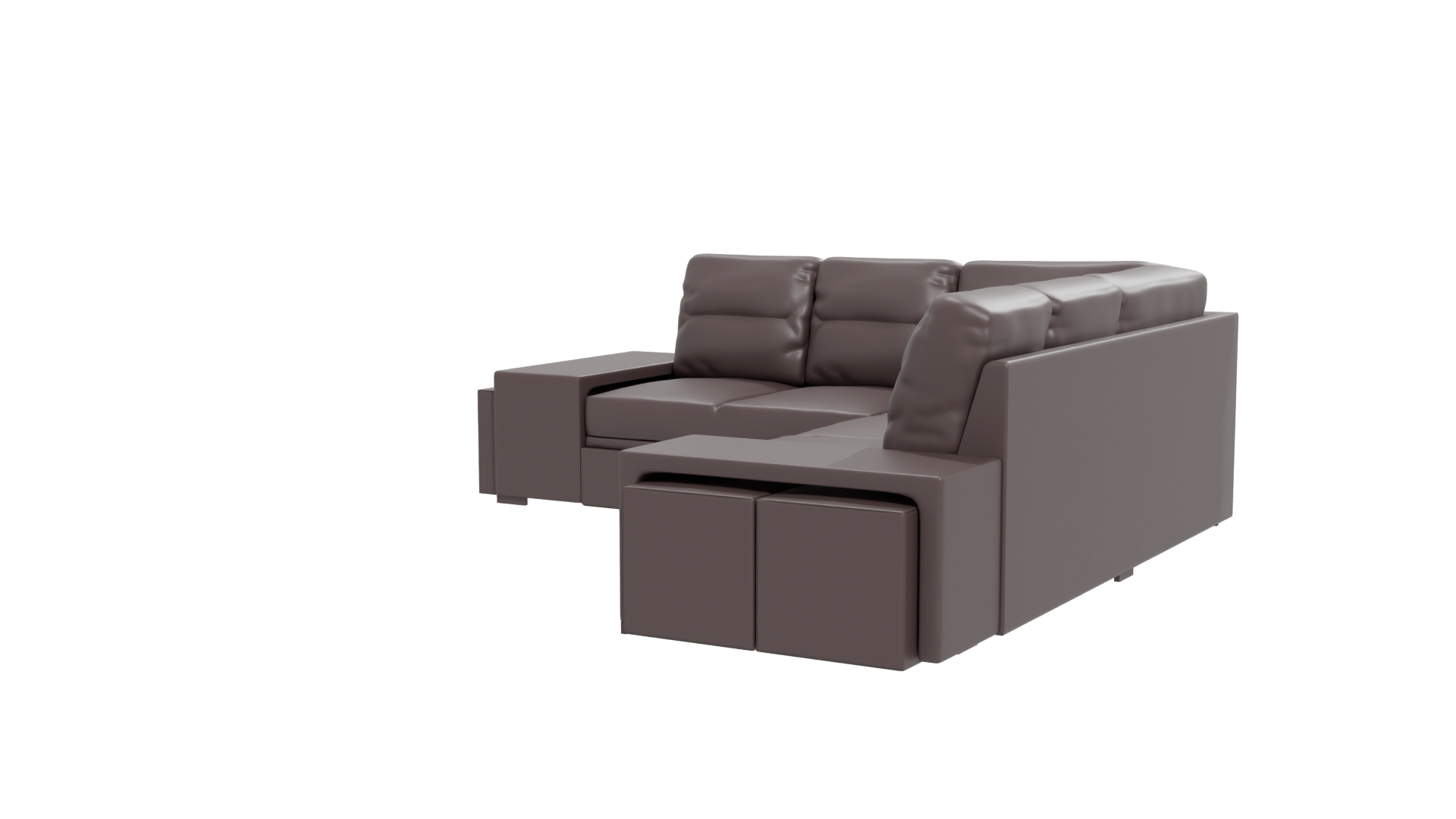 Contemporary Modular Sofa Set 3D Model - Professional 3D Model Render 12
