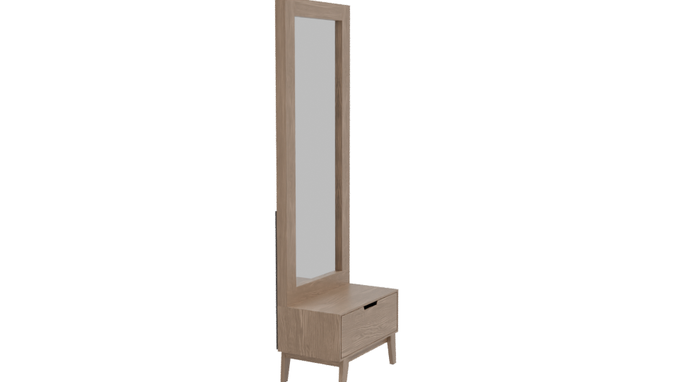 Stylish Wooden Mirror Cabinet 3D - Professional 3D Model Render 9