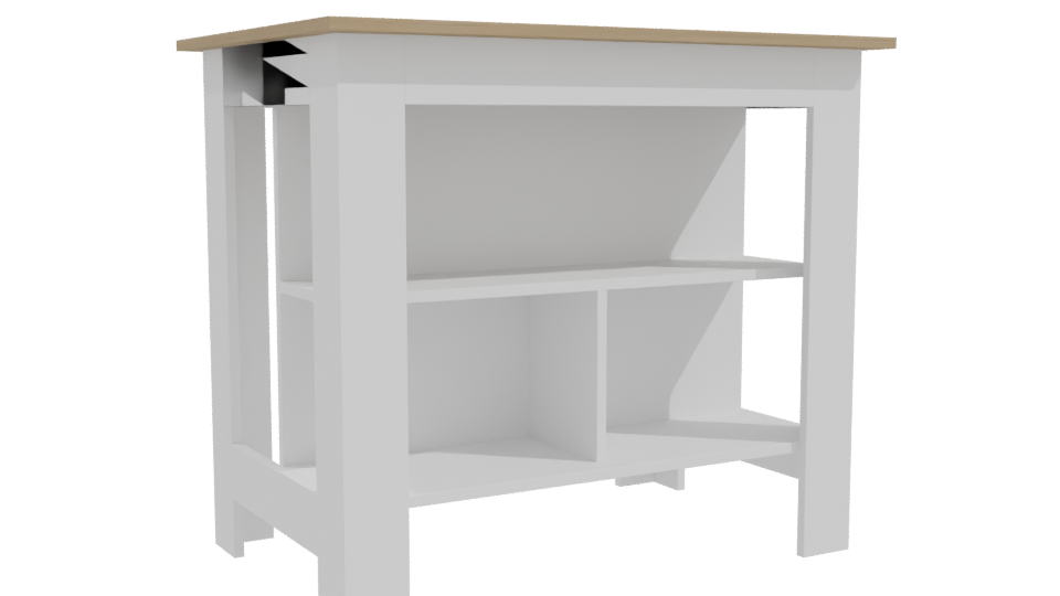 Minimalist Wooden Table Model - Professional 3D Model Render 10