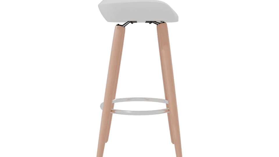 Stylish Modern Bar Stool Model - Professional 3D Model Render 8