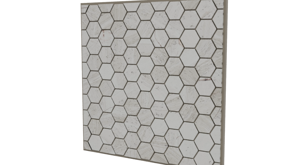 Hexagonal Tile Pattern 3D Model - Professional 3D Model Render 12