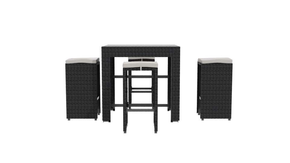 Stylish Bar Table Set 3D - Professional 3D Model Render 11